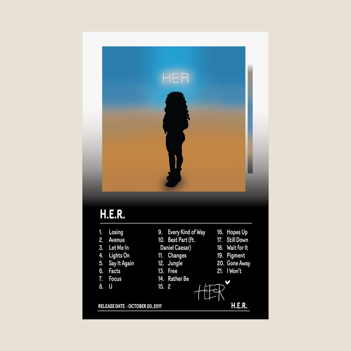 H.E.R. –H.E.R. Album Cover Poster