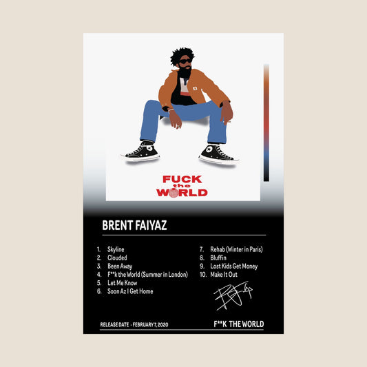 Brent Faiyaz – Fuck The World  Album Cover Poster