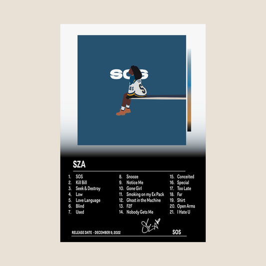 SZA – SOS Album Cover Poster